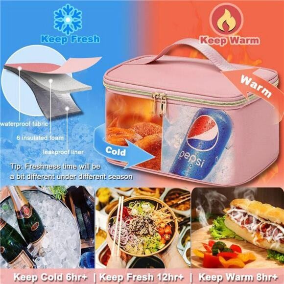 Laptop Backpack with Lunch Compartment Travel Work College Backpack Women - Picture 4 of 7